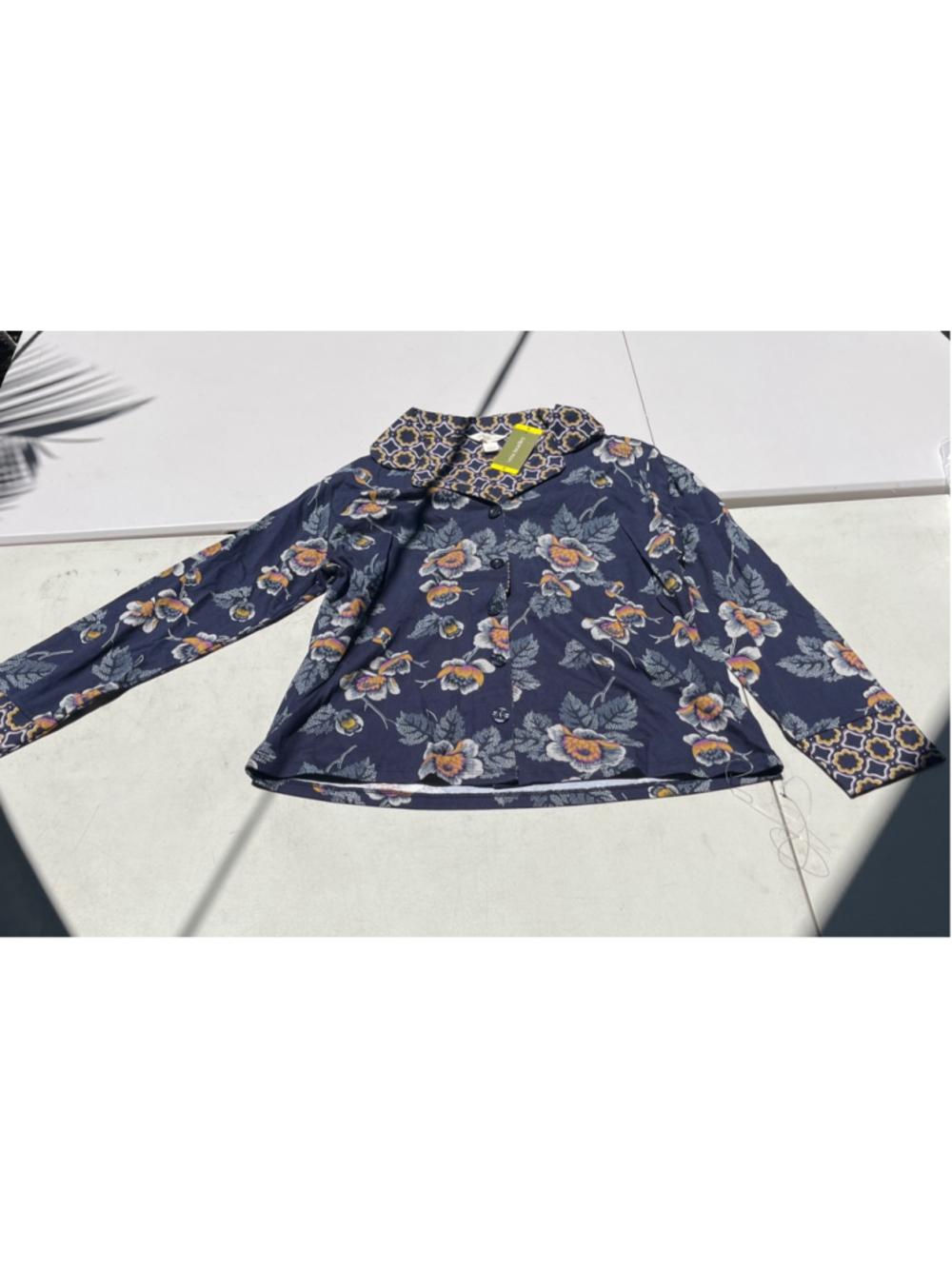 Women's Vera Bradley Navy Floral Button Down Shirt S